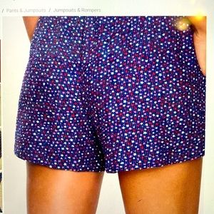 (Bottoms) Lou & Grey patriotic stars flowy high-waist shorts USA. NWT